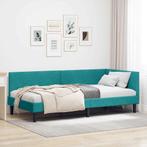 Turquoise Fluweel Bedframe | Retour Deal | 49% Korting!, Verzenden