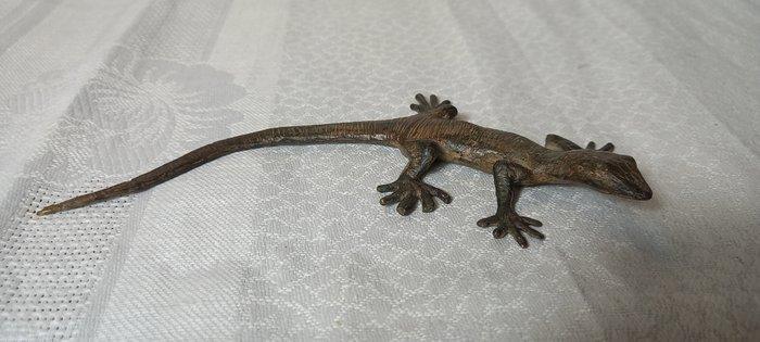 Pierre Chenet (XX-XXI) - sculptuur, Le Lézard - 1 cm - Brons, Antiek en Kunst, Curiosa en Brocante