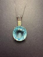 Halsketting - 14 karaat Witgoud - 19.42ct. tw. Aquamarijn -