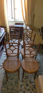 Stoel (6) - Hout - 6 antieke stoelen, Antiek en Kunst
