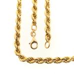 Gouden gedraaide schakel ketting | 47 cm (gouden ketting), Handtassen en Accessoires, Kettingen, Ophalen of Verzenden, Gebruikt