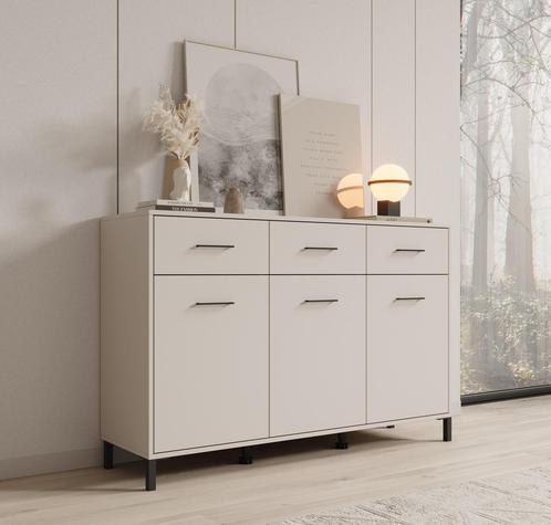 Meubella Dressoir 138x40x90 beige | Opbergkast met lades, Maison & Meubles, Armoires | Dressoirs, Envoi
