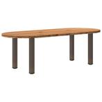 vidaXL Eettafel 240x100x74 cm ovaal massief eikenhout, Huis en Inrichting, Verzenden, Nieuw