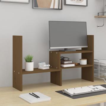 vidaXL Monitorstandaard (39-72)x17x43 cm grenenhout