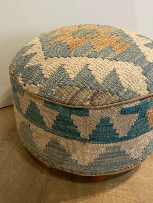 Poef - Wol, Hout, Antiek en Kunst, Kunst | Niet-Westerse kunst