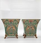 Jardinière (2) - Bronze, Porcelaine, Antiek en Kunst