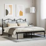 vidaXL Bedframe met hoofdbord metaal zwart 180x200 cm, Huis en Inrichting, Slaapkamer | Bedden, Verzenden, Nieuw