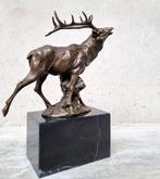 Beeldje - Deer - stag - Brons, Marmer, Antiek en Kunst