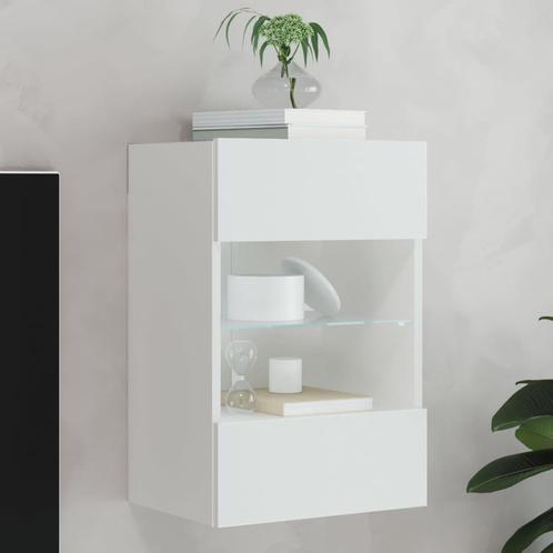 vidaXL Tv-meubel met LED-verlichting 40x30x60,5 cm wit, Huis en Inrichting, Kasten |Televisiemeubels, Nieuw, Verzenden