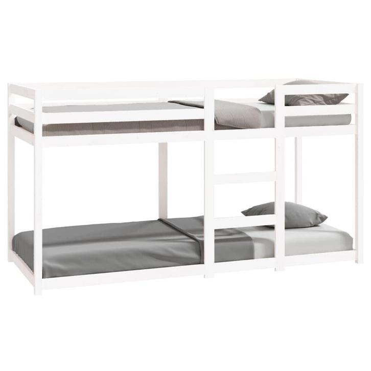 Massief Grenen Stapelbed 80x200 Wit | Tweede Kansje, Kinderen en Baby's, Kinderkamer | Bedden, 85 tot 100 cm, 180 cm of meer, Hoogslaper of Stapelbed