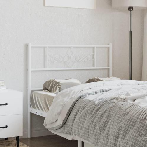 vidaXL Tête de lit métal blanc 80 cm, Maison & Meubles, Chambre à coucher | Lits, Neuf, Envoi