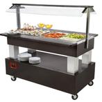 Buffet - Salad bar, gekoeld, 4x GN 1/1-150 (Wengé hout) -, Verzenden, Nieuw in verpakking, Overige typen