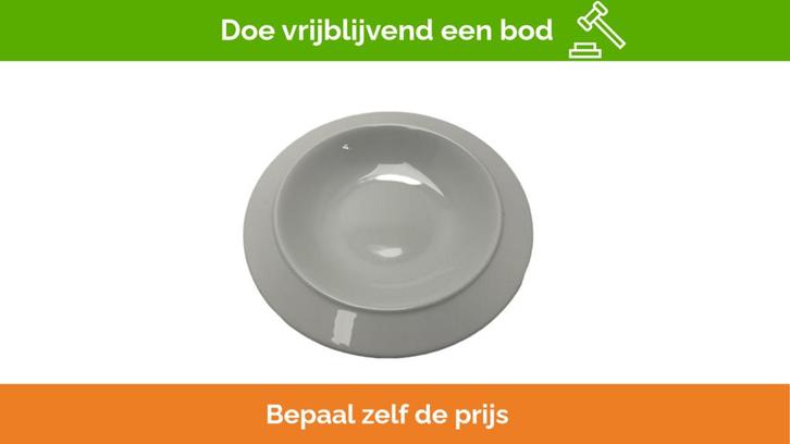 Bieden: Alessi Porcelain Soup Bowl Deep Plate - Elegant Mar, Huis en Inrichting, Keuken | Servies, Ophalen of Verzenden