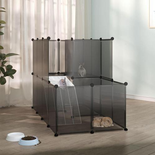 vidaXL Cage pour petits animaux Noir 142x74x93 cm PP et, Animaux & Accessoires, Rongeurs & Lapins | Cages & Clapiers, Neuf, Envoi