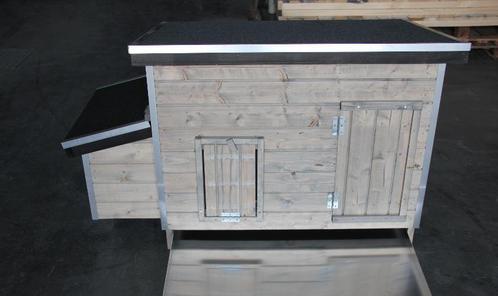 Kippenhok wood 2 Grijs + ALU mestlade, Dieren en Toebehoren, Pluimvee | Toebehoren