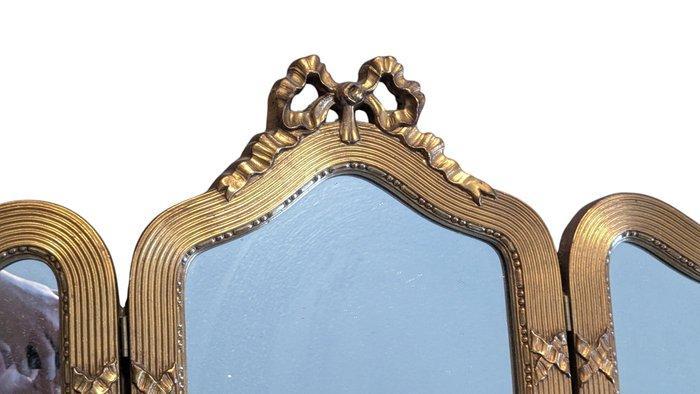 Spiegel - Hout - Triptychon Spiegel, Antiek en Kunst, Antiek | Overige Antiek