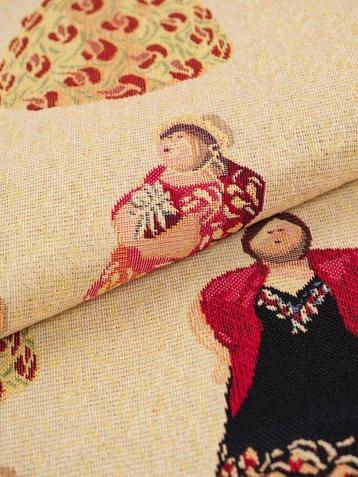 Tissu de haute qualité GOBELIN avec des motifs de poupées -
