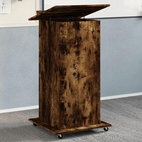 vidaXL Lessenaar met wielen en lade 55x55x107 cm hout, Huis en Inrichting, Bureaus, Nieuw, Verzenden