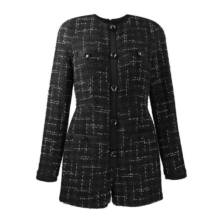 MSGM • zwarte tweed jumpsuit • 38 (IT44), Vêtements | Femmes, Pulls & Gilets, Envoi