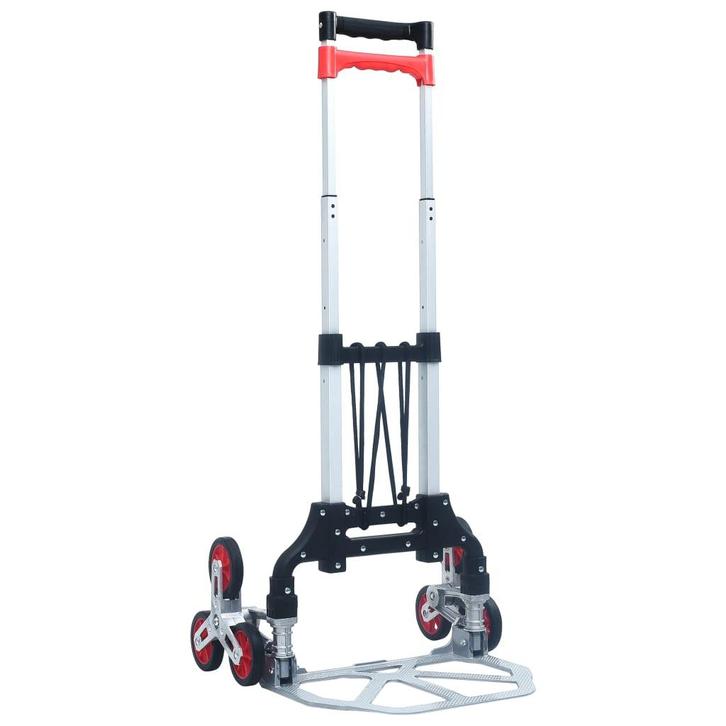 vidaXL Traptrolley inklapbaar 70 kg aluminium zilverkleurig, Doe-het-zelf en Bouw, Gereedschap | Handgereedschap, Nieuw, Verzenden