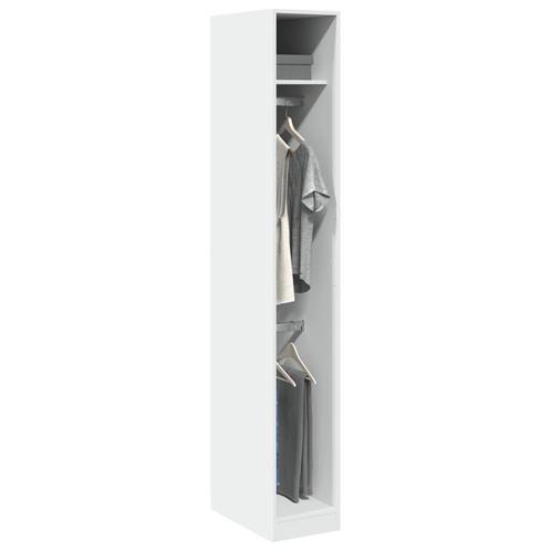 vidaXL Kledingkast 30x50x200 cm bewerkt hout wit, Huis en Inrichting, Kasten | Kleerkasten, Nieuw, Verzenden