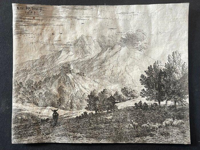 Karel Dujardin (1622-1678) - Le Quattro Montagne, Antiek en Kunst, Antiek | Overige Antiek