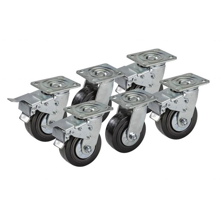 Set van 6 wielen voor de 2740 werkbankserie, Doe-het-zelf en Bouw, Gereedschapskisten, Ophalen of Verzenden