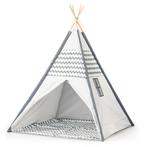 Tipi tent Wigwam grijs golvend motief 100% polyester H160..., Ophalen of Verzenden, Nieuw