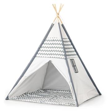 Tipi tent Wigwam grijs golvend motief 100% polyester H160... disponible aux enchères