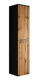 Badkamerkast Venus 30 x 30 x 160 cm Eiken Zwart, Doe-het-zelf en Bouw, Verzenden, Nieuw