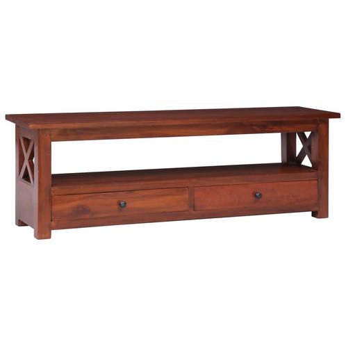 vidaXL Tv-meubel 115x30x40 cm massief mahoniehout bruin, Huis en Inrichting, Kasten |Televisiemeubels, Nieuw, Verzenden
