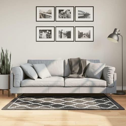 vidaXL Vloerkleed wasbaar anti-slip 80x150 cm zwart en wit, Huis en Inrichting, Stoffering | Tapijten en Vloerkleden, Nieuw, Verzenden