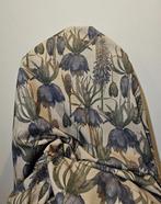 Art Nouveau bloemmotief textiel beige achtergrond, Antiek en Kunst