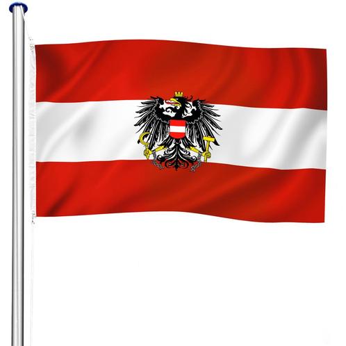 Aluminium vlaggenmast in hoogte verstelbaar met vlag - Ooste, Diversen, Vlaggen en Wimpels, Verzenden