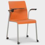 Steelcase conferentiestoel, oranje, 4-poot verrijdbaar on..., Ophalen of Verzenden, Gebruikt
