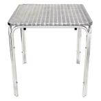 Table Carrée Empilable Inox | Pieds Aluminium | 700x700x720(