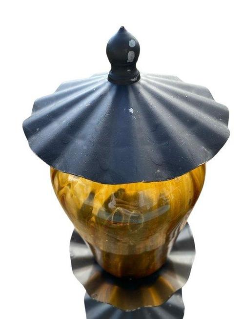 Ferluz - Staande lamp (2) - Glas, IJzer, Antiek en Kunst, Curiosa en Brocante