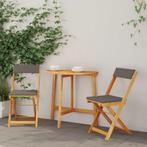 vidaXL Bistroset 3 pcs Bruin Massief acaciahout, Tuin en Terras, Verzenden, Nieuw