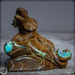 Zeldzame natuurlijke Boulder Opal-snijwerk uit Australië van