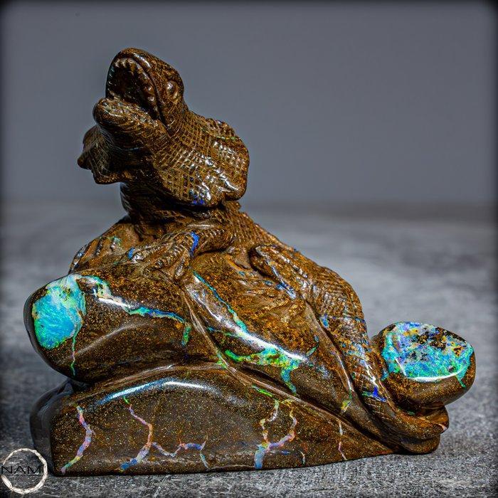 Zeldzame natuurlijke Boulder Opal-snijwerk uit Australië van, Verzamelen, Mineralen en Fossielen