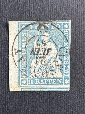 Zwitserland 1856 - Strubel 10 Rp Foto Certificaat - beschikbaar voor biedingen