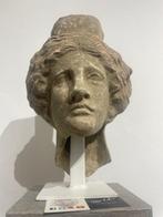 Replica van een oude Griek Terracotta terracotta hoofd van, Antiek en Kunst