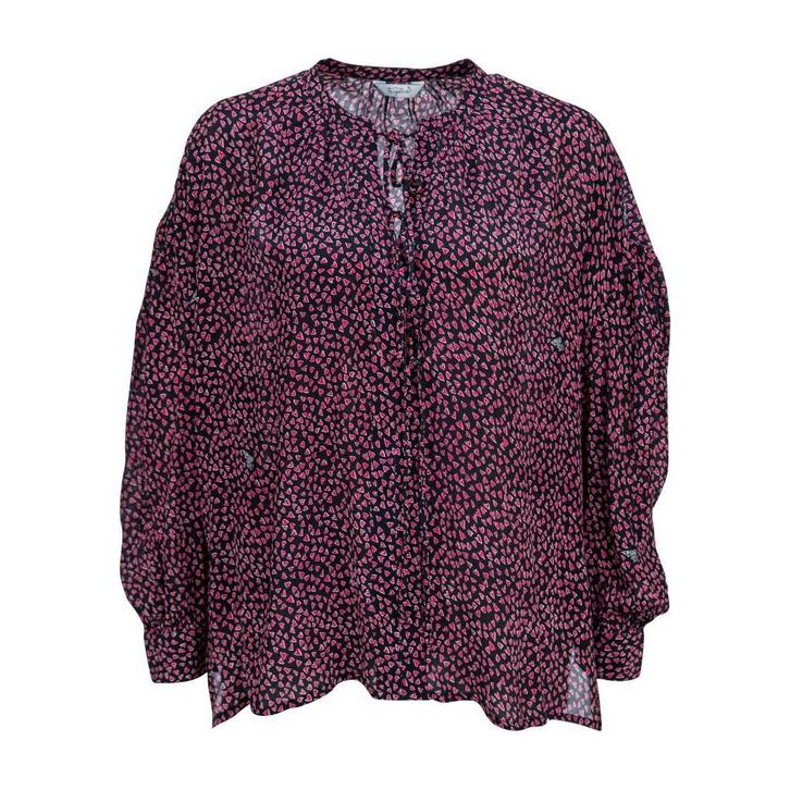 Frogbox • zwarte hartjes blouse • S, Kleding | Dames, Blouses en Tunieken, Zwart, Nieuw, Maat 36 (S), Verzenden