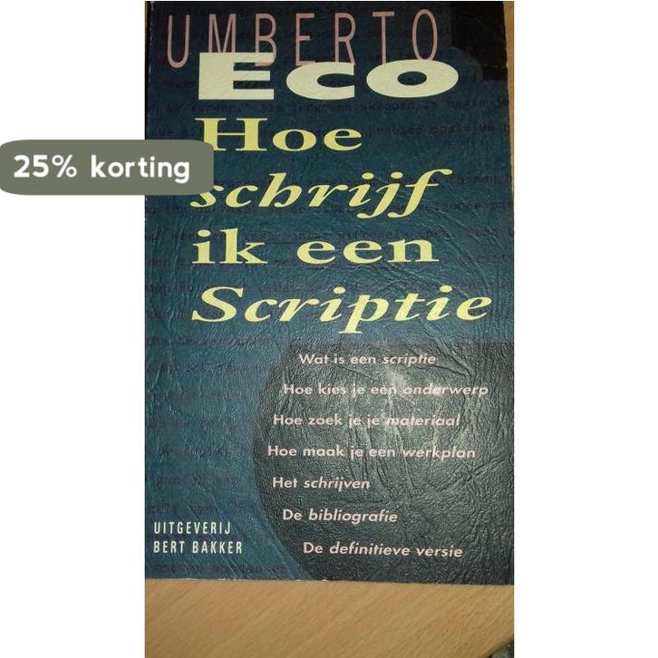 Hoe schrijf ik een scriptie ? 9789035109018 Umberto Eco, Boeken, Studieboeken en Cursussen, Gelezen, Verzenden