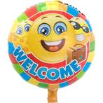 Helium Ballon Emoticon Welcome 43cm leeg, Hobby en Vrije tijd, Nieuw, Verzenden