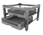 RVS onderstel vaatwasser | Cap. 2x 500x500mm korf |, Verzenden
