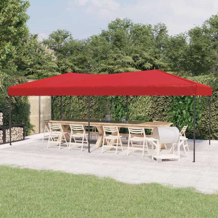 vidaXL Partytent inklapbaar 3x6 m rood, Tuin en Terras, Partytenten, Nieuw, Verzenden