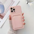 iPhone 7 Kaarthouder - Wallet Card Slot Cover Hoesje Roze, Verzenden, Nieuw