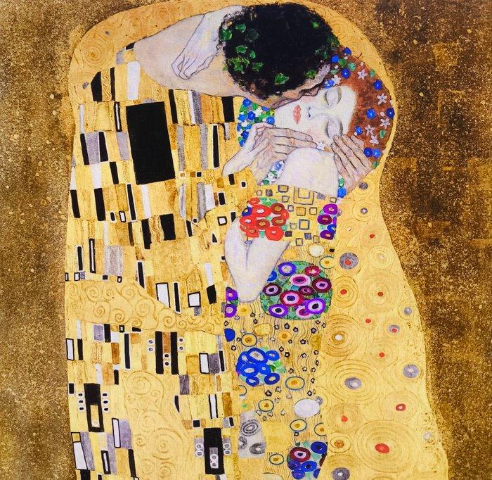 Gustav Klimt (1862-1918) (after) - The Kiss, 1907-08, Antiquités & Art, Curiosités & Brocante