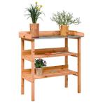 vidaXL Plantentafel met schappen 78x38x82,5 cm vurenhout, Verzenden